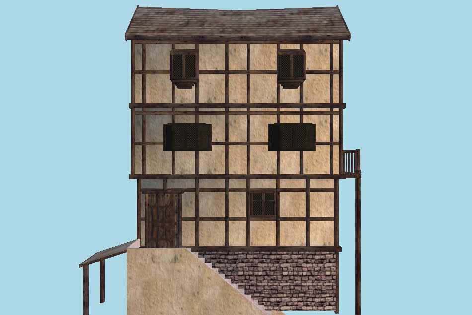 Modular Medieval House 3d model