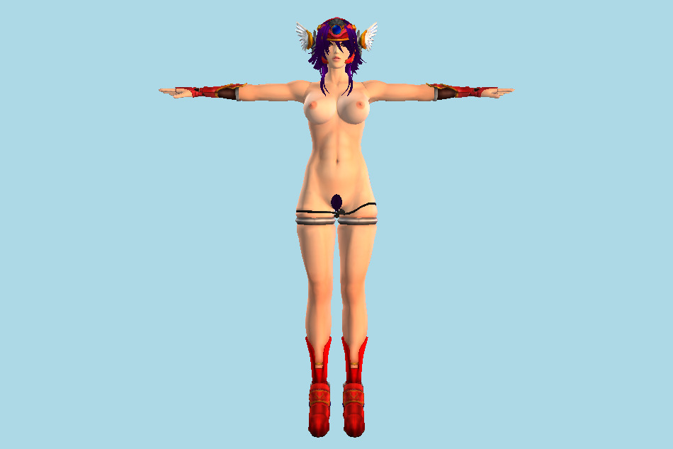 Naked Hentai Girl 3d model