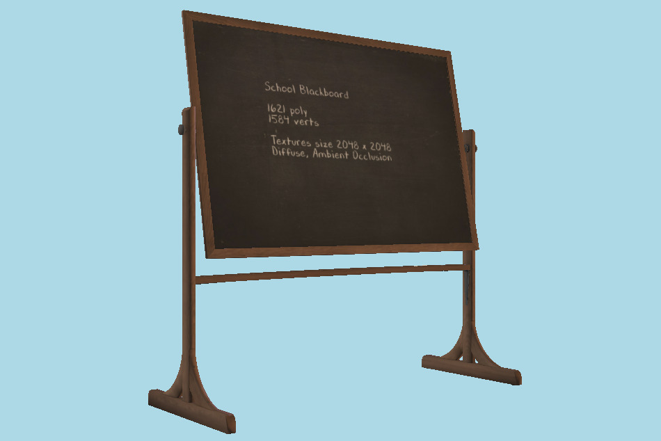 School Blackboard 3d model