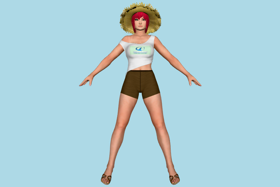 Rio Rollins Bikini Paradise Beach Girl 3d model