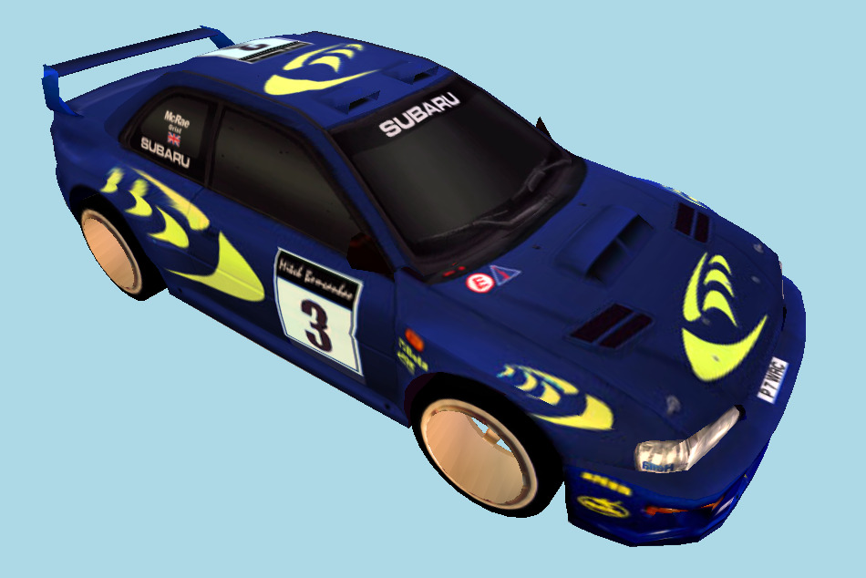 Subaru Racing Car 3d model