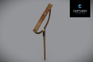 Double Blade Weed Cutter with Handle vfx, ranch, videogame, rust, visualization, prop, photorealistic, architectural, 3dscans, 3dscanning, handle, weed, metal, farm, tool, old, cutter, farming, highdetail, weapon, photogrammetry, pbr, cinematics, cross-polarization