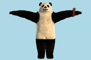 Panda panda, animal-character, tekken, bear, character, animal, animals, cartoon