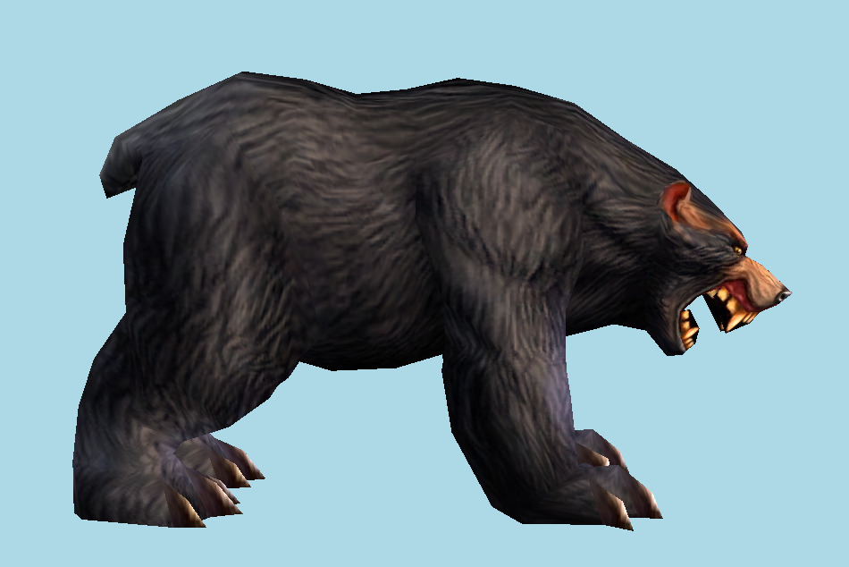 Black Bear Low-Poly 3d model