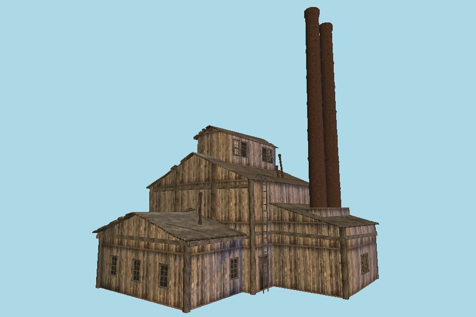 Small Factory Building 3d model
