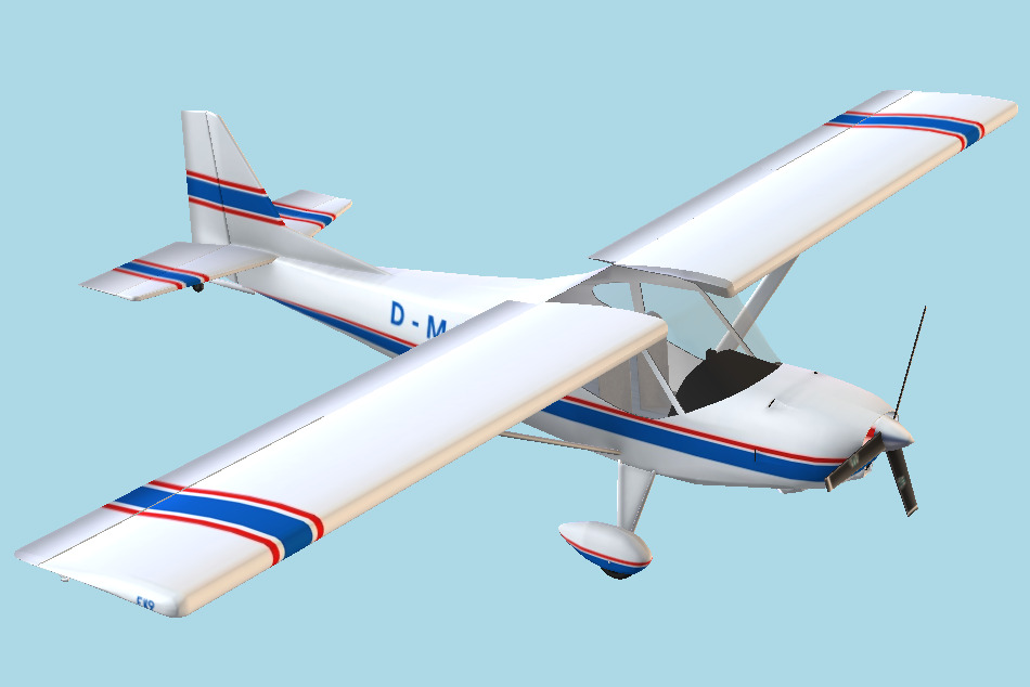 FK9-Mk2 Aircraft 3d model
