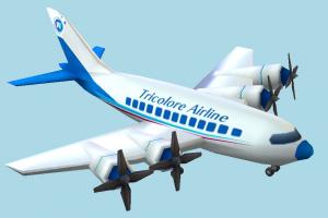 Plane airbus, airliner, plane, airplane, aircraft, air, liner, craft, vessel, lowpoly