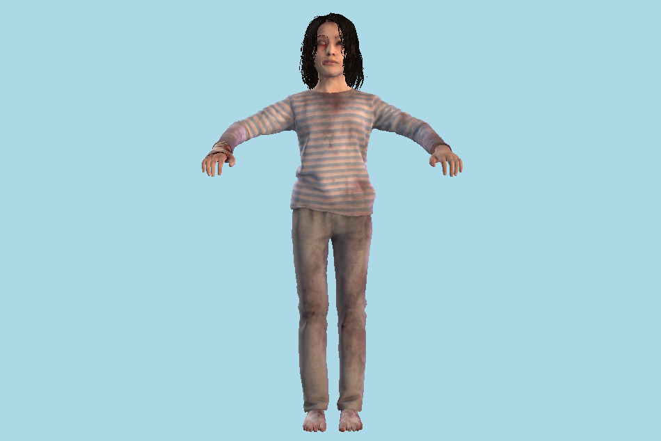 Resident Evil Remake Emma Kendo Daughter Zombie Girl 3d model