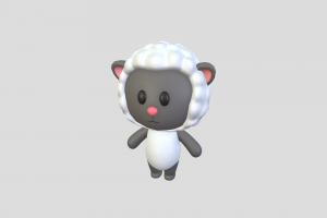 Character012 Sheep toon, cute, little, baby, sheep, kid, comic, mascot, mammal, farm, lamb, character, cartoon, animal