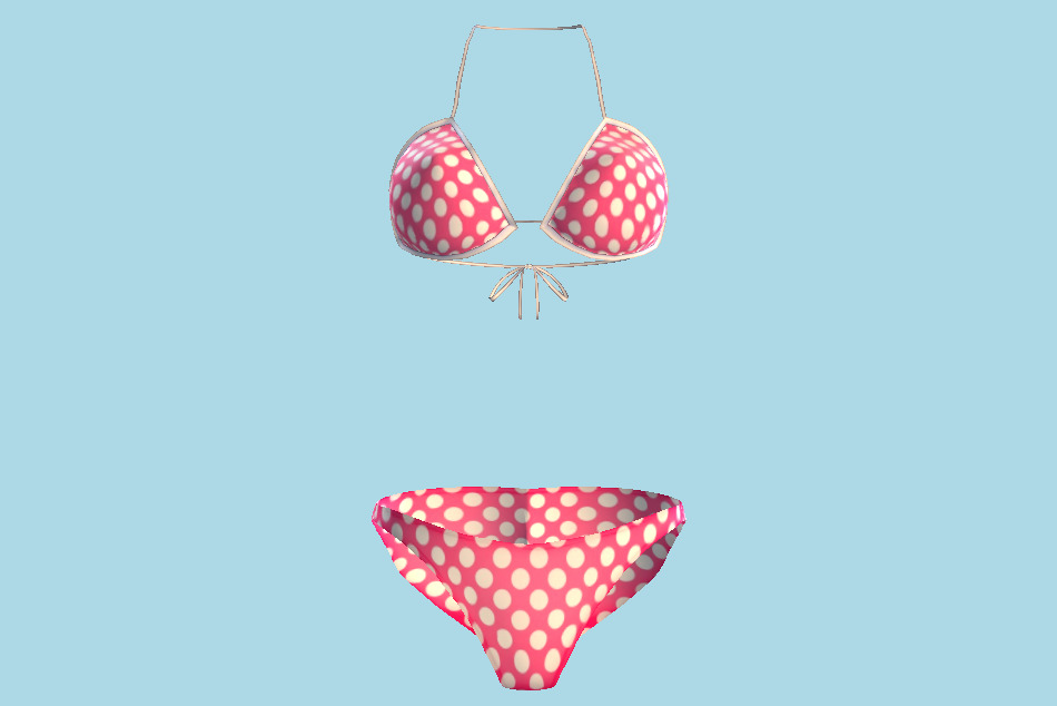 Cute Bikini Swimwear 3d model
