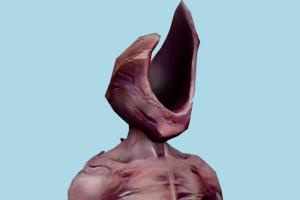 Zombie Silent-Hill, zombie, zombies, horror, human, xna, characters, rigged