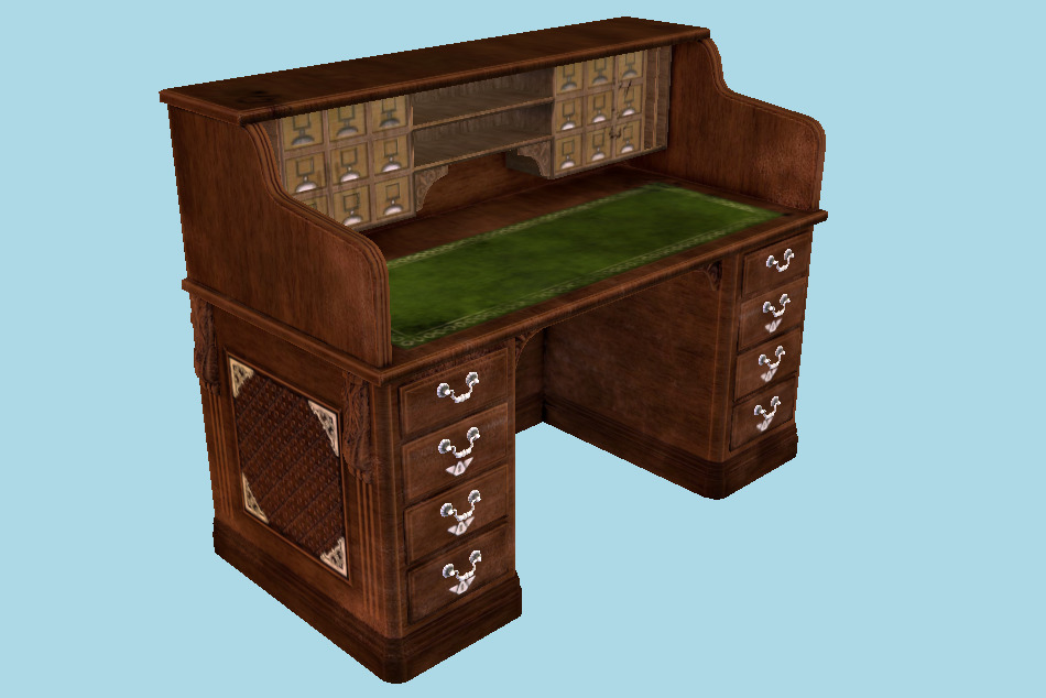Vintage Work Desk 3d model