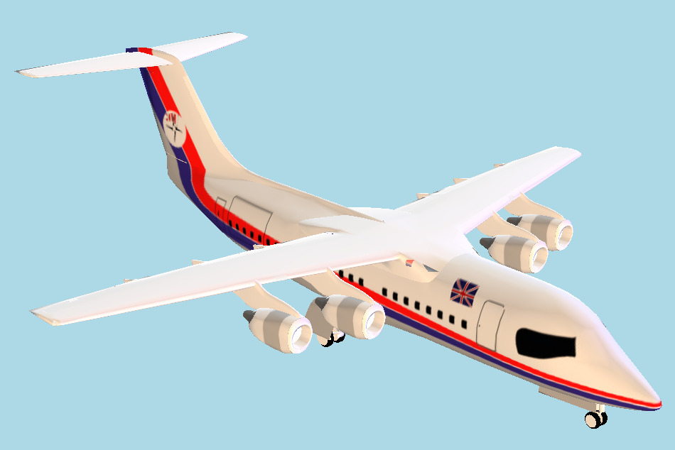 BAe 146 Regional Airliner 3d model