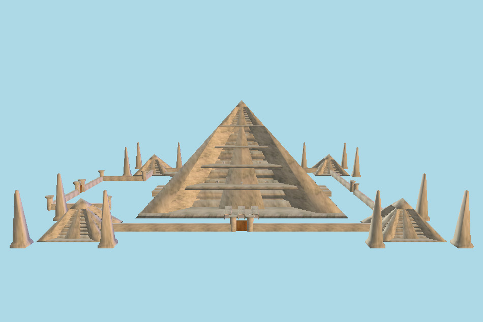 Science Fiction Pyramids Temple 3d model