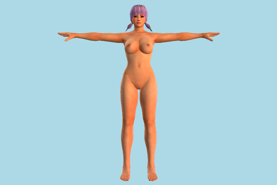 Ayane Naked Girl 2 3d model