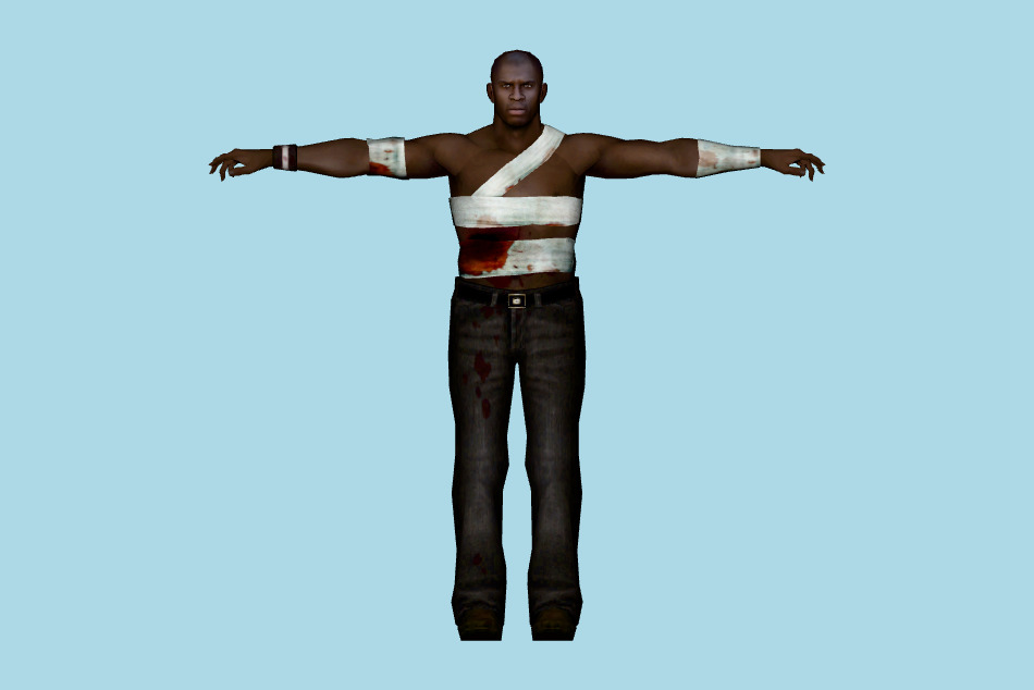 Injured Man 3d model