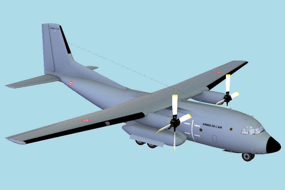 C160-Transall Airplane 3d model