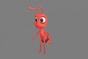 Ant mini, insect, ant, red, bug, mascot, terminal, character, cartoon, animal