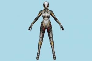 Scifi Woman scifi, sci-fi, robot, mesh, super, woman, wonder, girl, female, people, character