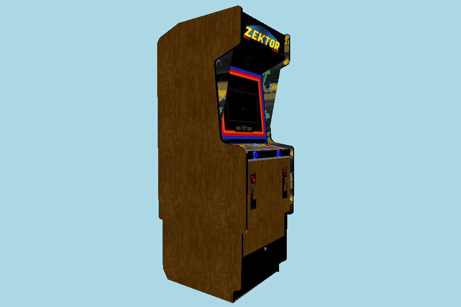 Zektor Upright Arcade Machine 3d model