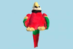 Parrot parrot, bird, air-creature, sculpture, scanned, toy