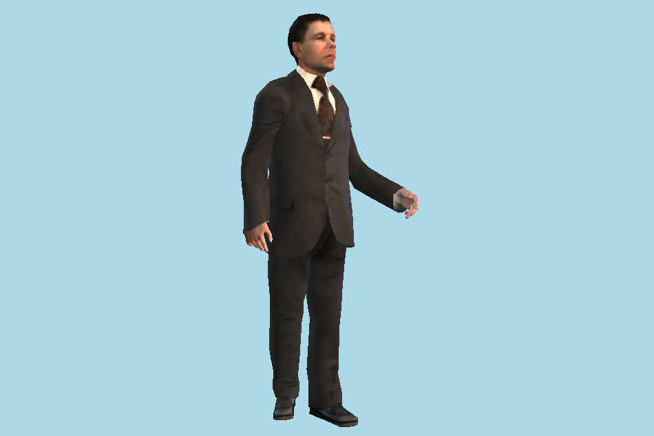 Office Business Man Standing 3d model