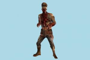 Zombie bloody, zombie, infected, horror, evil, monster, character, man, human, people, police