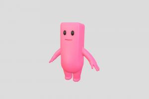 Character076 Mascot toon, cute, style, mascot, fat, pink, character, cartoon, monster, simple