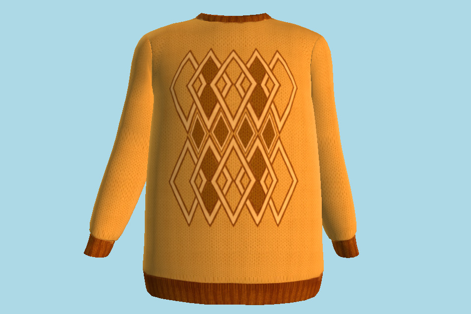 Knitting Sweater for Men 3d model