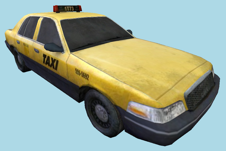 Left 4 Dead : Taxi Car 3d model