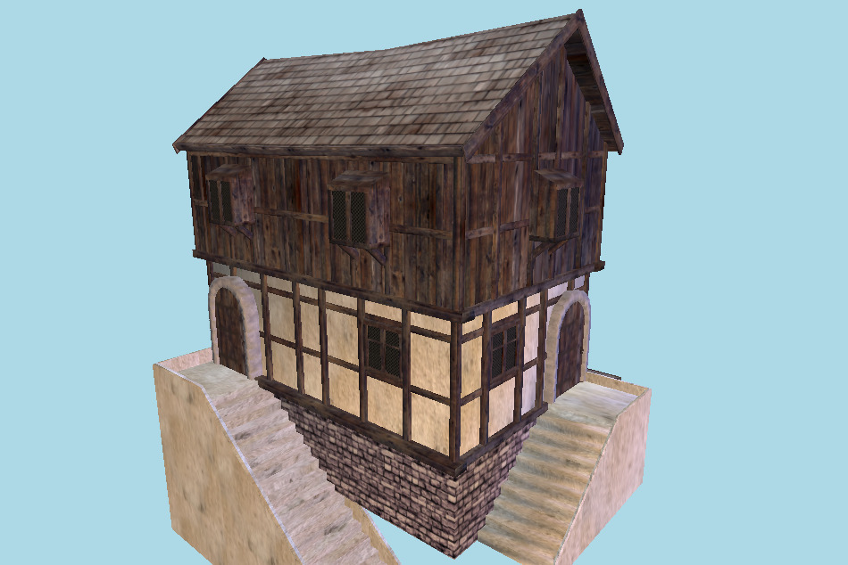 Modular Medieval House 3d model