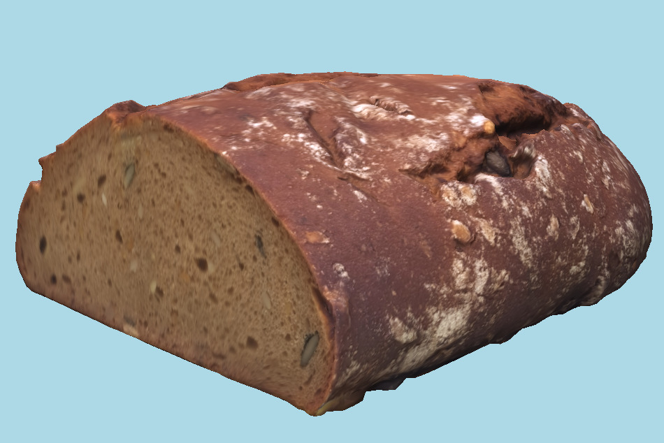 Loaf of Bread Cake 3d model