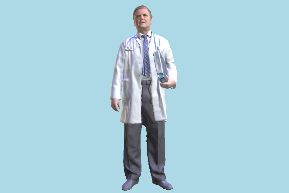 Medical Doctor with a Folder 135 3d model