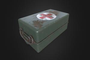 Med Kit med, props, health, game-ready, ue4, med-kit, first-aid, unity, low-poly, blender, pbr