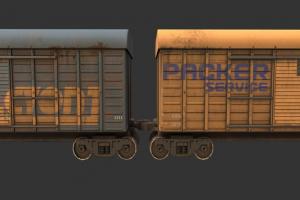 Boxcars train, railroad, tracks, prop, transport, secondlife, grunge, cargo, substance, asset, 3dsmax, vehicle, lowpoly, gameart, simple, gameready