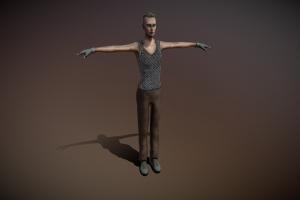 Wasteland Female post-apocalyptic, wasteland, character, non-rigged-character