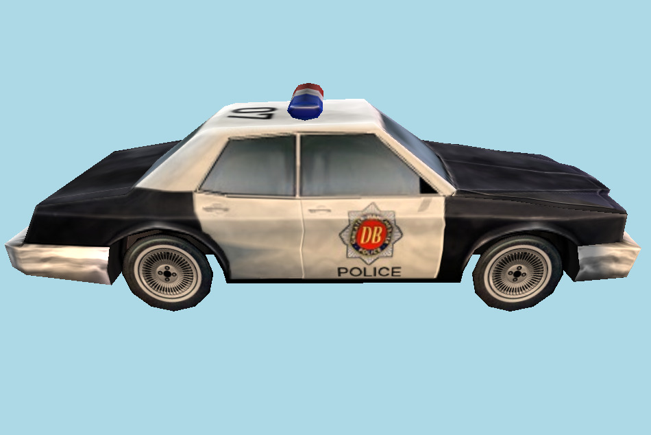 Low-poly Police Car 3d model