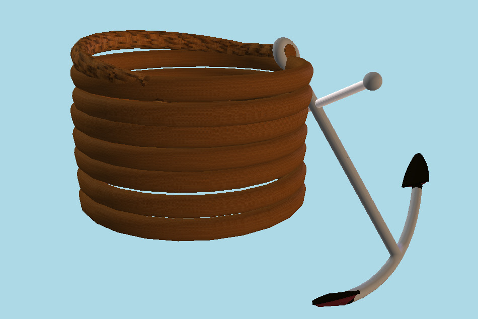 Anchor And Rope 3d model