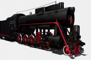Animated Freight Steam Locomotive L-3055 train, railroad, locomotive, cabin, railway, russian, carbon, loco, engine, ussr, freight, steam-engine, sovet, kyiv, animated, steam, carbonic, rwy, voroshilovgrad, ukrzaliznytsya, l-3055