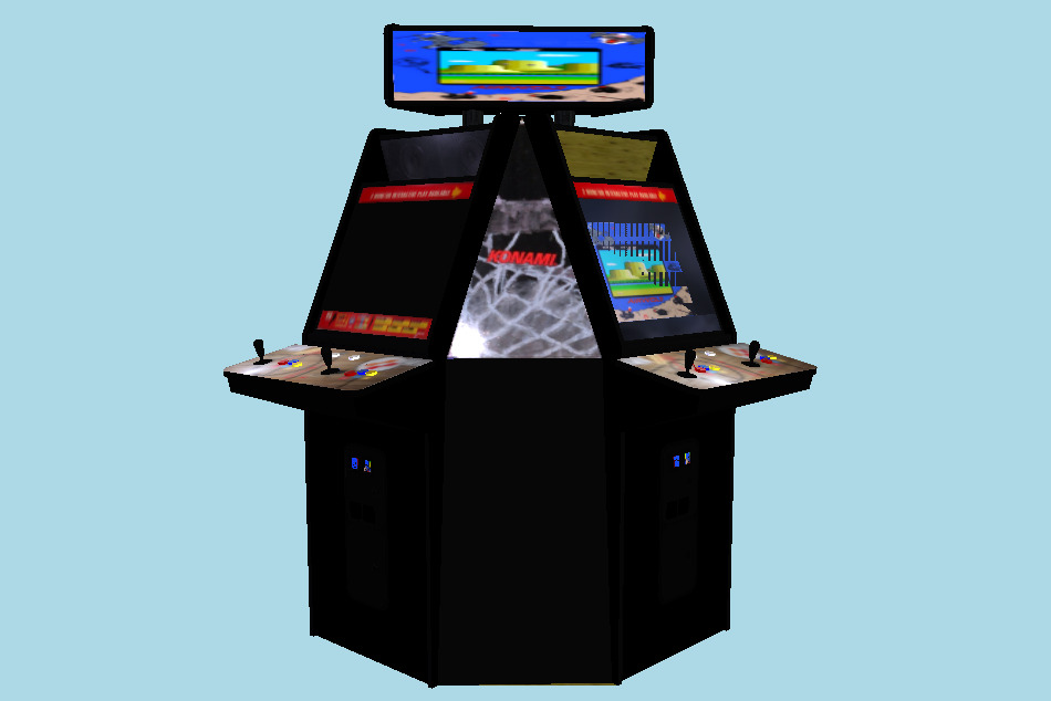 Run and Gun 2 Upright Arcade Machine 3d model