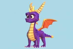 Spyro spyro, dragon, beast, fanart, cute, purple, character, animal, cartoon