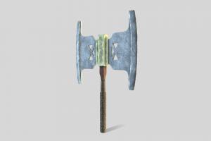 Ancient Axe fighter, cut, realistic, stainless, battleaxe, game-ready, mettalic, low-poly, 3dsmax, 3dsmaxpublisher, military, axe, sword, blade