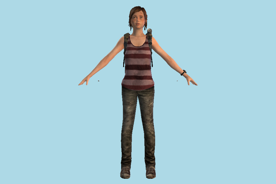 The Last Of Us - Ellie Left Behind Girl 3d model