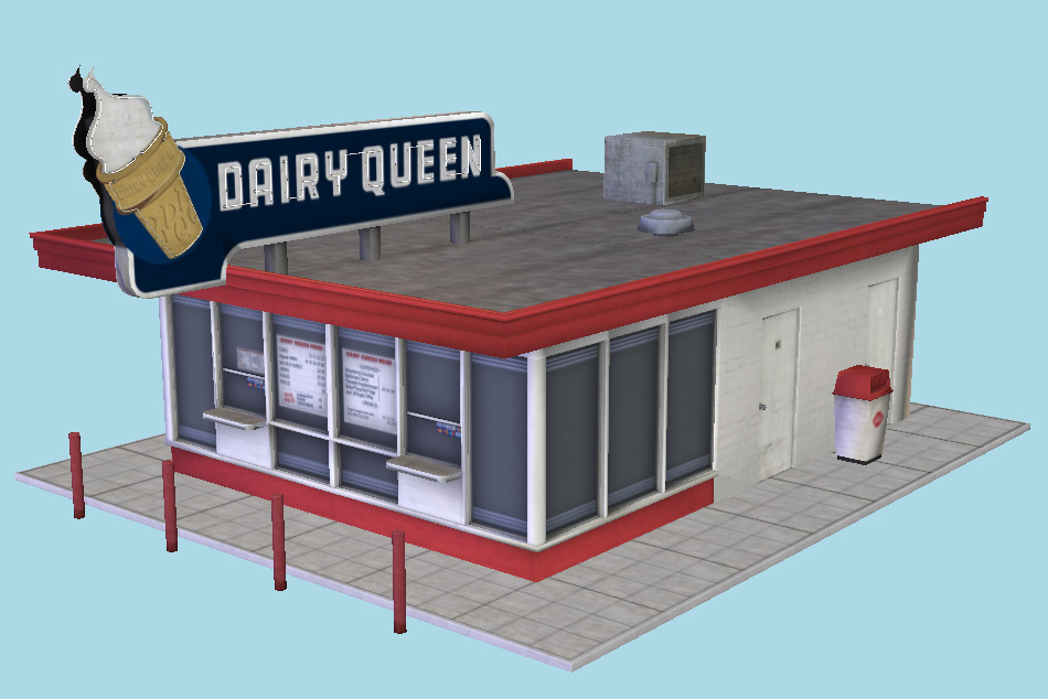 Dairy Queen Restaurant 3d model