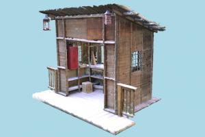 Japanese Hut hut, house, building, structure, scanned, old, abandoned, japan, japanese