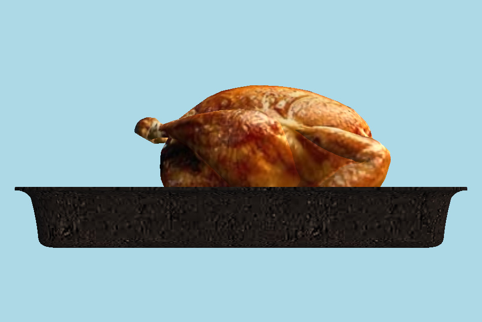Roast Turkey Chicken 3d model
