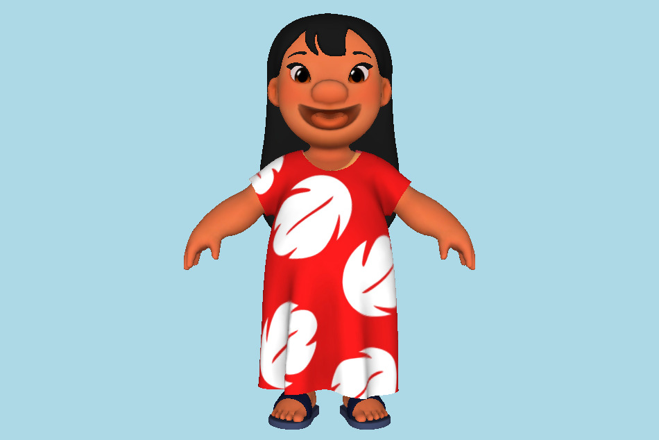 Lilo Girl and Stitch Disney 3d model