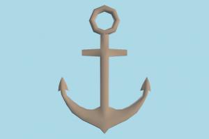 Anchor anchor, sail, sea, maritime, ship, lowpoly