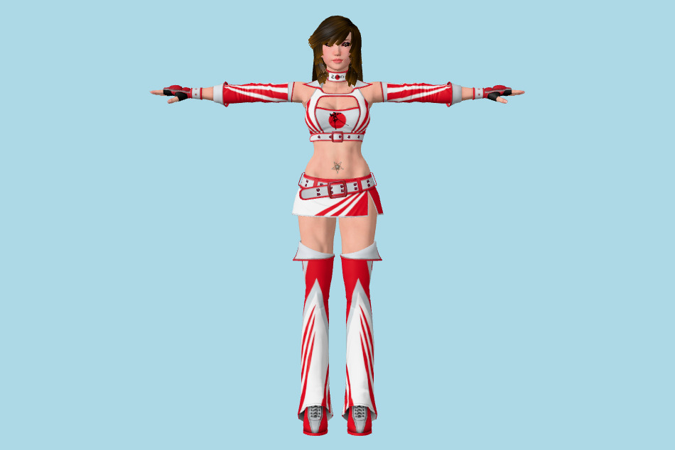 Rumble Roses XX - Reiko Hinomoto B 3d model