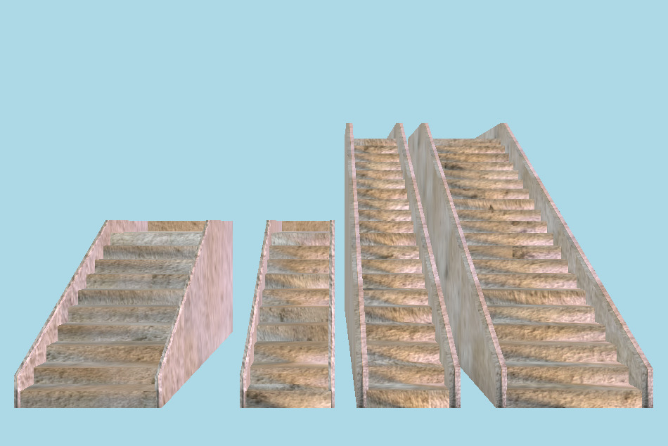 Medieval Stairs 3d model
